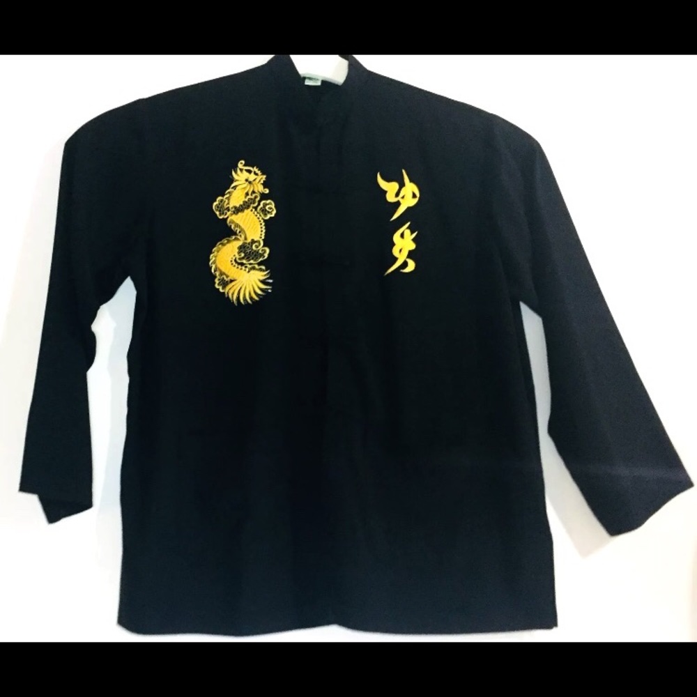 Kimono Sz 4XL Mens Japanese Gold Dragon Black